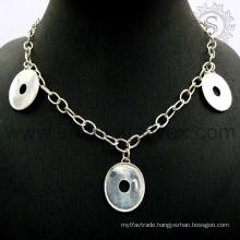 Fabulous design handmade necklace plain silver jewelry jaipur 925 sterling silver jewellery wholesale supplier